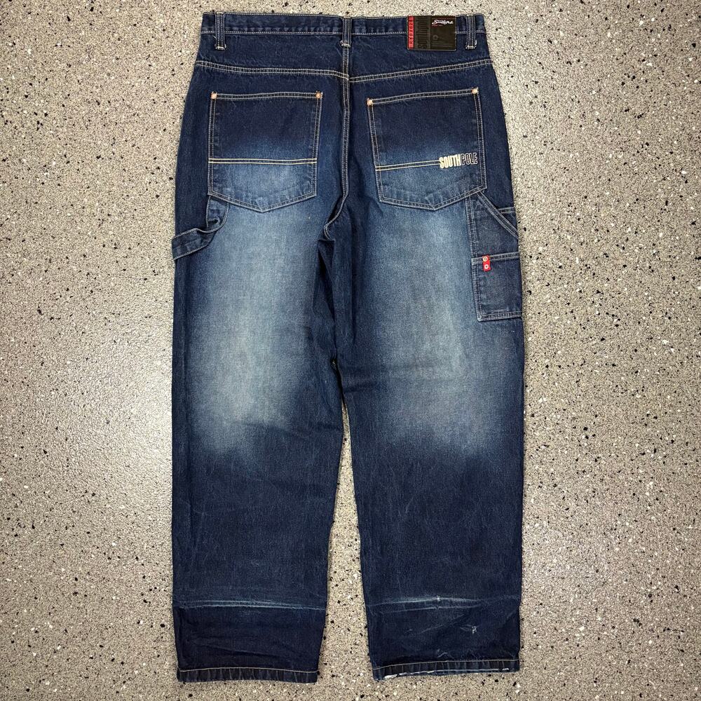Vintage Y2k Southpole Dark Wash Wide Leg Baggy Denim Jeans